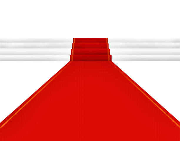 roter teppich paparazzi, 3d-illustration raum für text - filmindustrie grafiken stock-grafiken, -clipart, -cartoons und -symbole