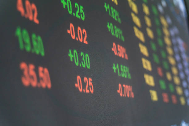 istock Stock market graph buy and sell activity 1286943654