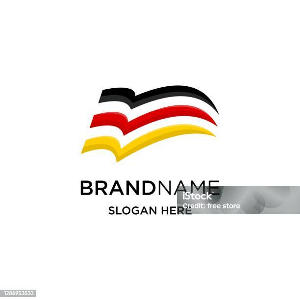 Logo German Sign German Flag Modern Creative Business Logo Design Stock Illustration ...