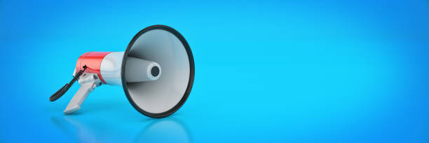 istock megaphone isolated, attention concept announcement. 3d rendering 1286964047