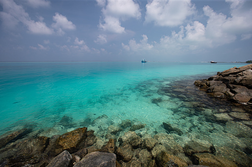 An inviting rocky cove perfect for snorkelling