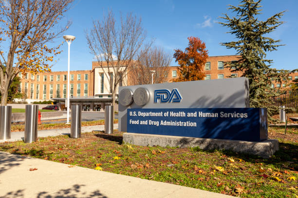 Headquarters of US Food and Drug Administration (FDA) Silver Spring, MD, USA 11/10/2020: Exterior view of the headquarters of US Food and Drug Administration (FDA). This federal agency approves medications, vaccines and food additives for human use. food and drug administration stock pictures, royalty-free photos & images