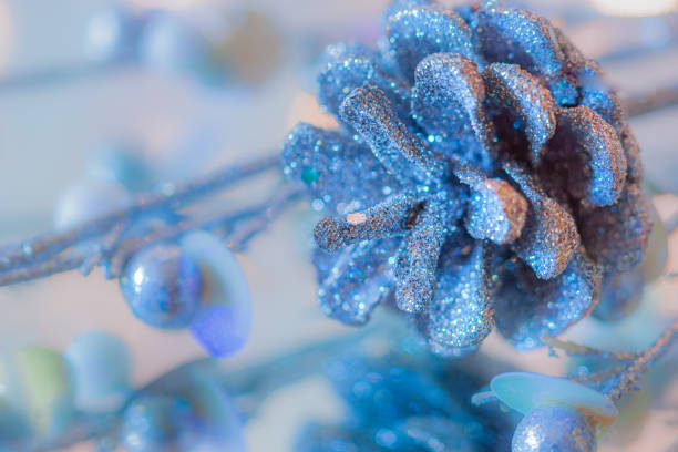 Beautiful Christmas toys on the New Year tree.