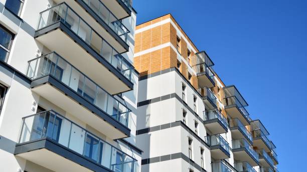 istock Architectural details of modern apartment building. 1286989045
