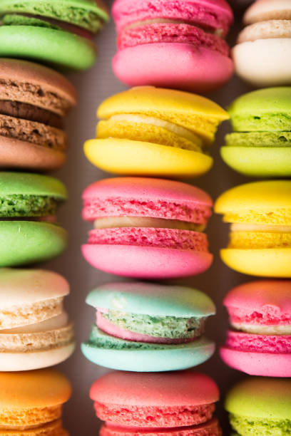 istock Macaronc mixed colorful in the present box for gift 1287001809