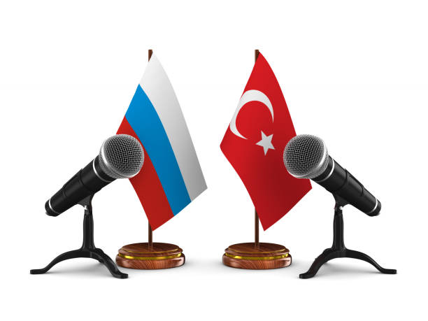 stosunki między turcją a rosją. ilustracja 3d - frend zdjęcia i obrazy z banku zdjęć
