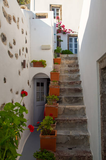 istock External staircase in Imerovigli on Santorini 1287009893