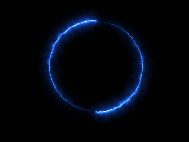 blue energy circle - blue ball imagens e fotografias de stock