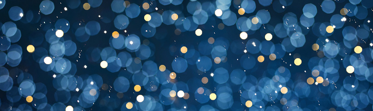 Glittering In Abstract Night With Bokeh