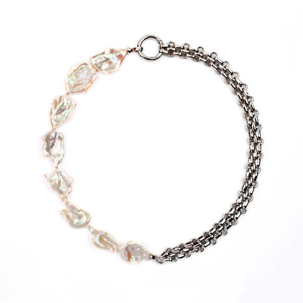 istock Luxury elegant baroque pearl necklace on white background 1287028591