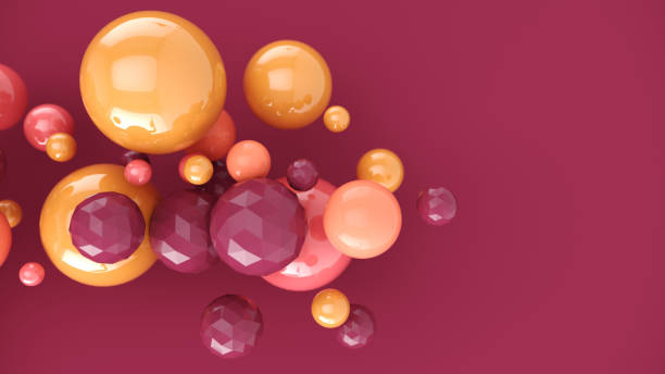 istock Pastel pink bubbles. Abstract background with 3d spheres. Colorful design concept. 3D illustration of balls.Banner or flyer background. Decoration elements for design 1287033865