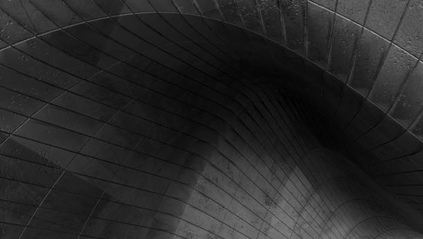 istock Abstract modern architecture. Gray concrete background. Geometric tunnel. 3d rendering. 1287033891