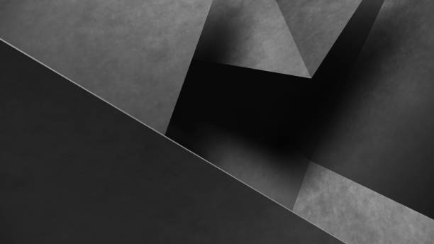 istock Abstract gray geometric shapes of triangles. Concrete background. 3d Rendering 1287033909