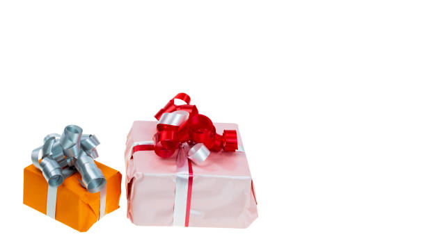 istock Close up view of colorful present boxes on white background. Holidays concept. 1287039863