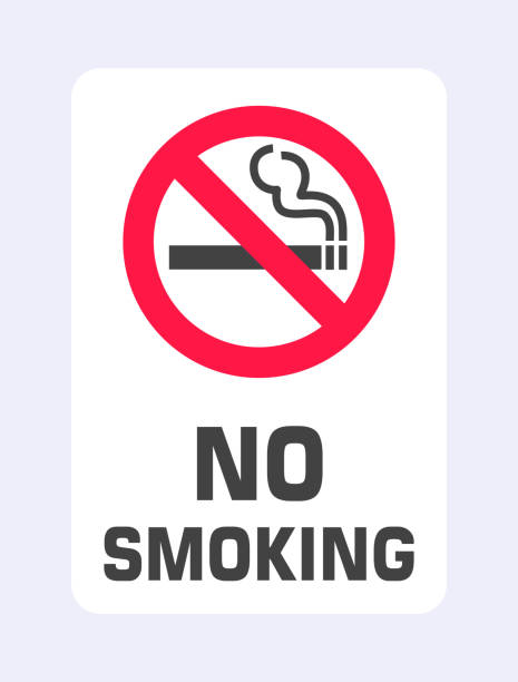 istock No smoking sign. Forbidden sign icon isolated on light gray background vector illustration. 1287041775