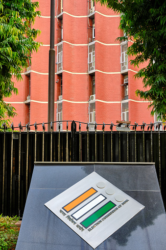 New Delhi / India - September 20, 2019: Headquarters of the Election Commission of India, an autonomous constitutional authority responsible for administering election processes in India