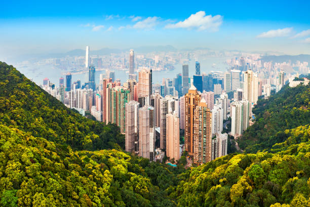 istock Hong Kong skyline from Victoria Peak 1287046865
