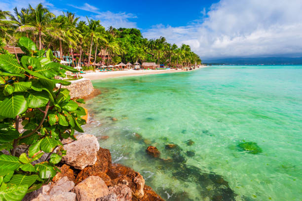 istock Boracay island beach aerial panoramic view 1287046898