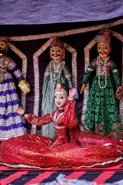 istock Rajasthani doll dance puppet show, Kathputli dance in Jaipur, Rajasthan, India 1287047133