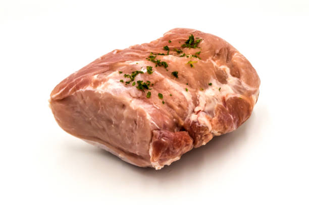 Fresh roast pork stock photo