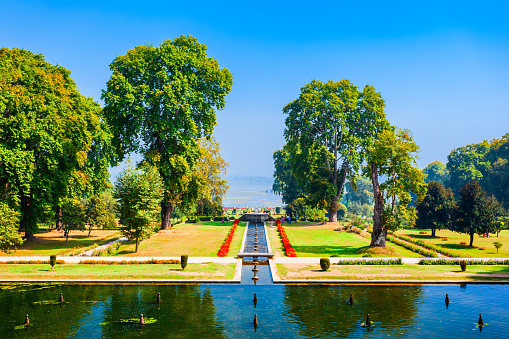 Jardín en la ciudad de Srinagar, India photo