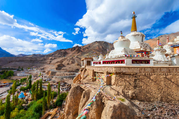 Lamayuru Monastery in Ladakh, north India Lamayuru Monastery or Gompa is a tibetan style buddhist monastery in Lamayuru village in Ladakh, north India phyang monastery stock pictures, royalty-free photos & images