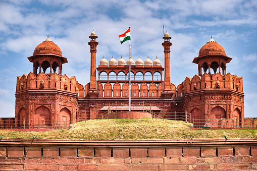 Lahori Gate, main entrance to the historical Red Fort in New Delhi, India