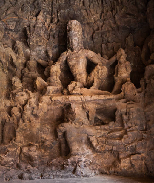istock Elephanta Cave carving, Elephanta Island, Mumbai 1287053415