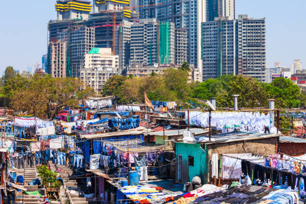 istock Dhobi Ghat open air laundry, Mumbai 1287053428