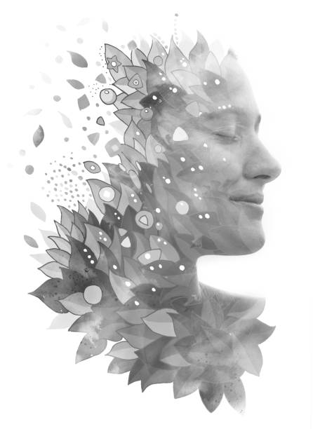 istock Portrait combined with a digital illustration 1287055162