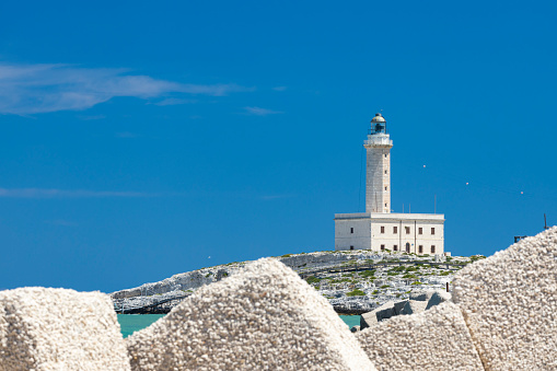 Lighthouse in Vieste, Apulia region, Italy