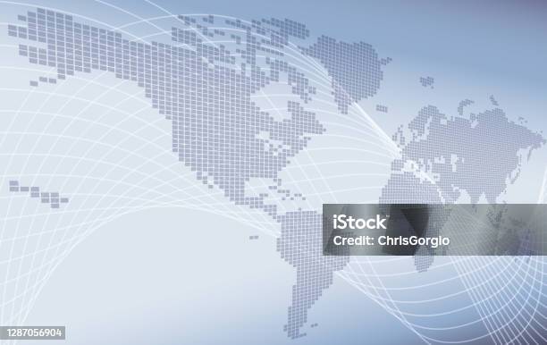 Vetores de Conceito De Fundo Do Mapa Mundial e mais imagens de Plano de Fundo - Plano de Fundo, Negócios Internacionais, Comunicação Global