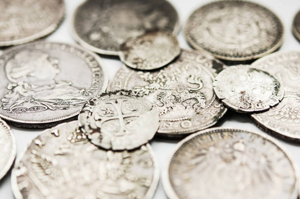istock Middle ages antique world coins bakground 1287057102
