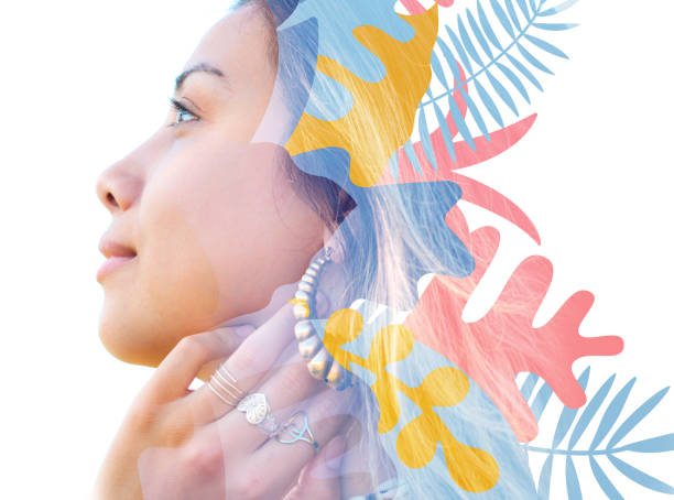 istock Portrait combined with a digital illustration 1287057443