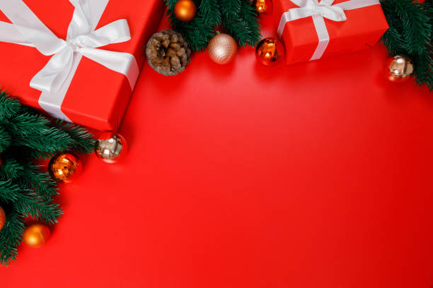 istock The background image for a presentation or to insert text greetings, Christmas holidays. Merry Christmas and Happy New Year. 1287057509