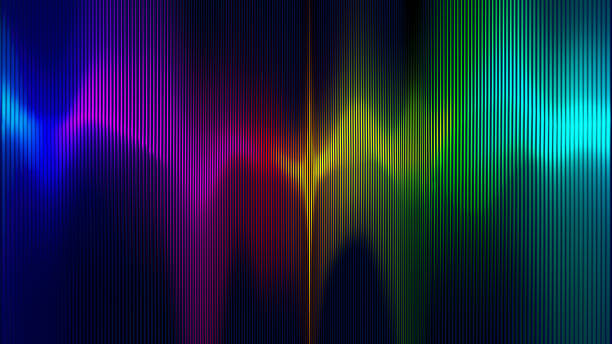 Multi colored sound wave stock photo