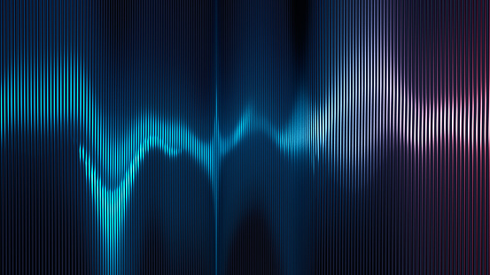 Multi colored sound wave background