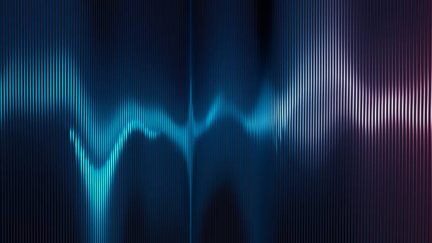 Sound wave Multi colored sound wave background in a row stock pictures, royalty-free photos & images