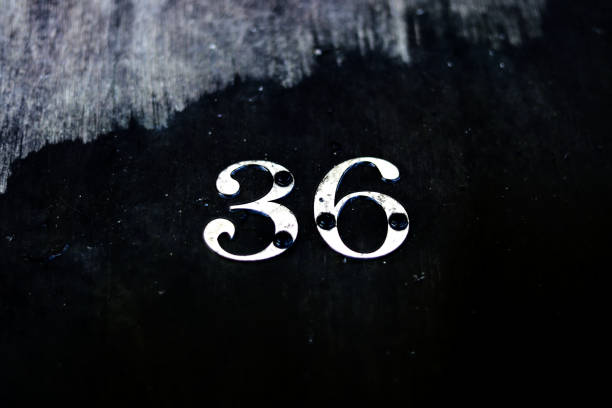 istock Number thirty-six ( 36 ) on a wood background - close up 1287068570