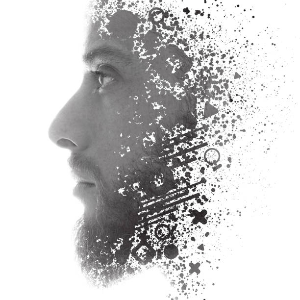 istock A portrait combined with a digital illustration 1287072363