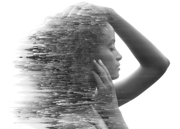 istock Portrait combined with a digital illustration 1287072974
