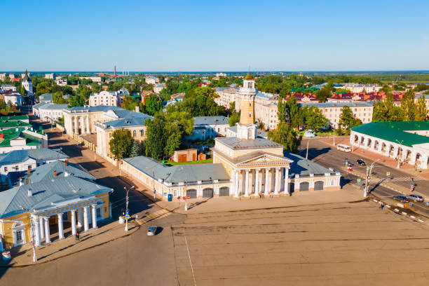 istock Fire observation tower in Kostroma, Russia 1287073215