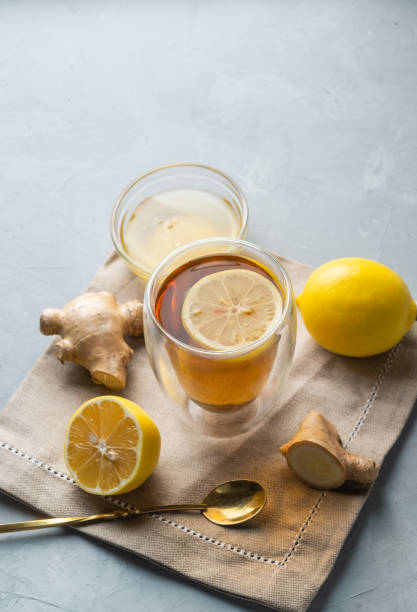 istock Tea with lemon, honey and ginger. 1287074611