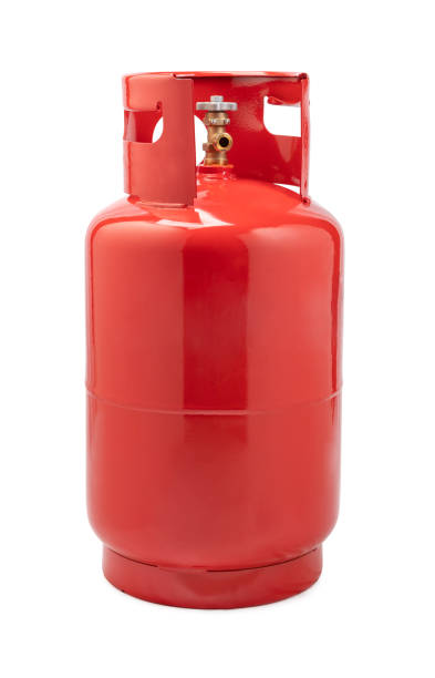 istock Gas bottle on isolated white background 1287074876