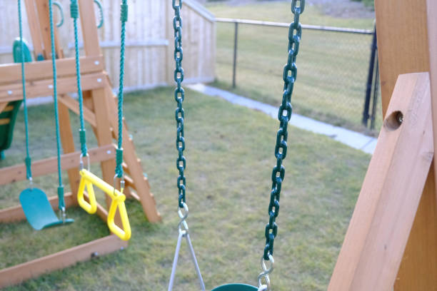 istock Playground equipment for children's play and fun 1287076090