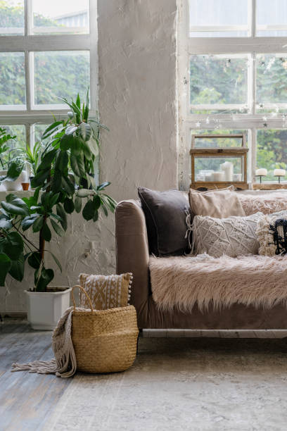 istock Comfortable room in house with cozy interior 1287079342