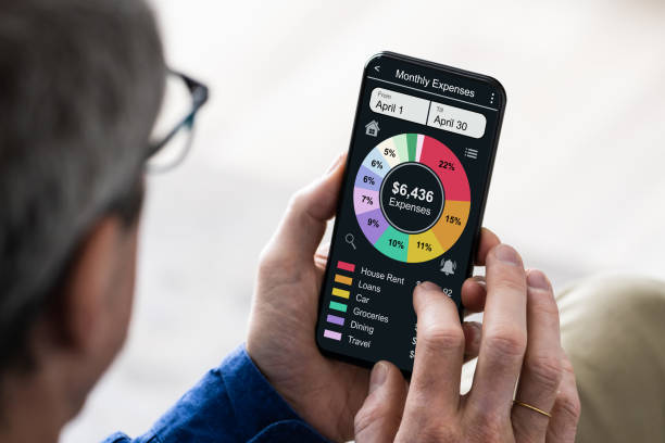 istock Online Budget Tracking App On Mobile Phone 1287080137