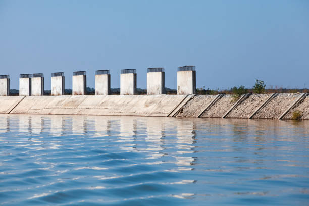 istock Coastal protection structure made of white concrete 1287080378