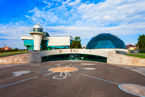 YAROSLAVL, RUSSIA - AUGUST 06, 2020: Valentina Tereshkova Planetarium Cultural and educational center in Yaroslavl city, Golden Ring of Russia