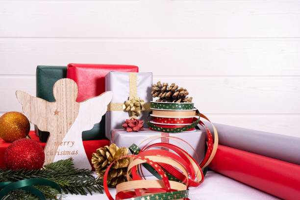istock holiday packages, boxes with gifts and packaging lie on the table on a white background 1287085005
